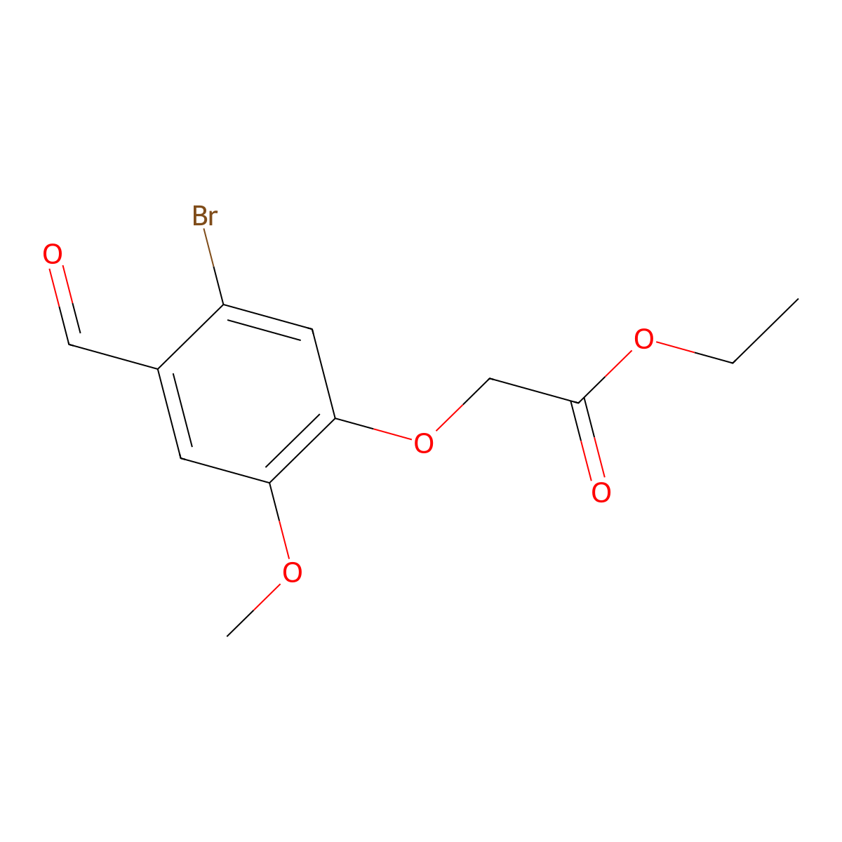 Ethyl 2-(5-bromo-4-formyl-2-methoxyphenoxy)acetate molecular structure, CAS 428477-60-5