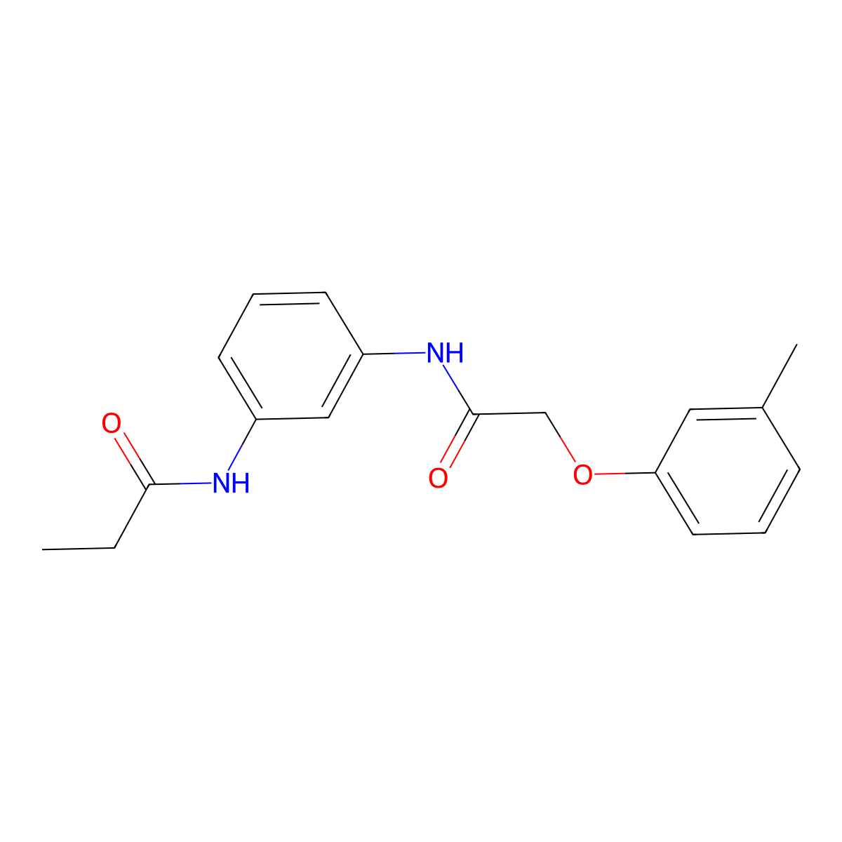 N-(3-{[(3-methylphenoxy)acetyl]amino}phenyl)propanamide molecular structure, CAS 428478-32-4