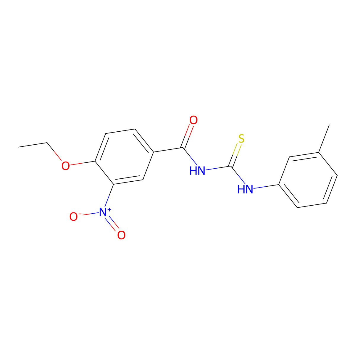 4-ethoxy-N-[(3-methylphenyl)carbamothioyl]-3-nitrobenzamide molecular structure, CAS 428478-83-5