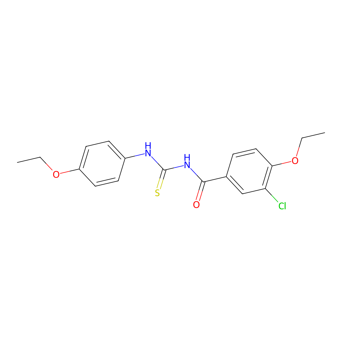 3-chloro-4-ethoxy-N-[(4-ethoxyphenyl)carbamothioyl]benzamide molecular structure, CAS 428478-87-9