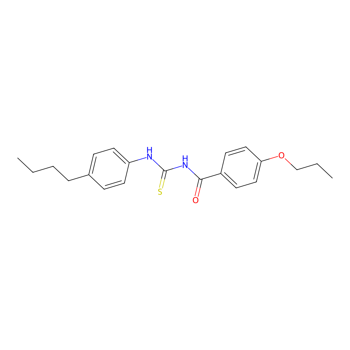 N-[(4-butylphenyl)carbamothioyl]-4-propoxybenzamide molecular structure, CAS 428479-03-2
