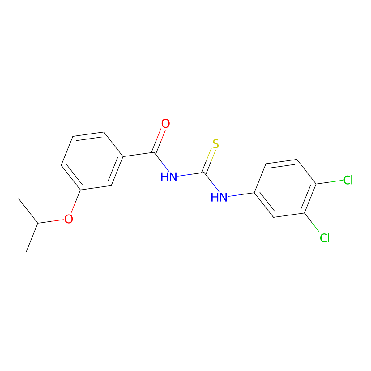 N-[(3,4-dichlorophenyl)carbamothioyl]-3-propan-2-yloxybenzamide molecular structure, CAS 428479-46-3