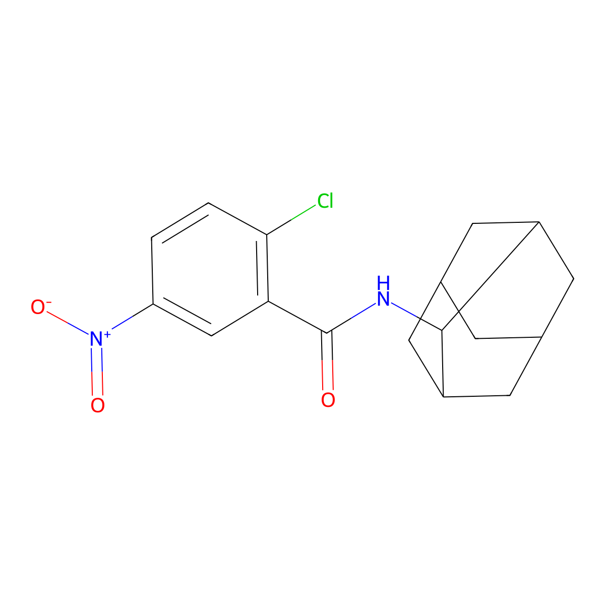 N-(2-adamantyl)-2-chloro-5-nitrobenzamide molecular structure, CAS 428479-47-4