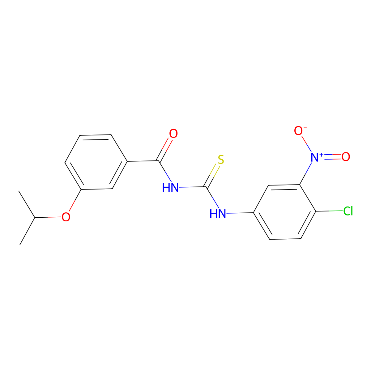 N-[(4-chloro-3-nitrophenyl)carbamothioyl]-3-propan-2-yloxybenzamide molecular structure, CAS 428479-95-2