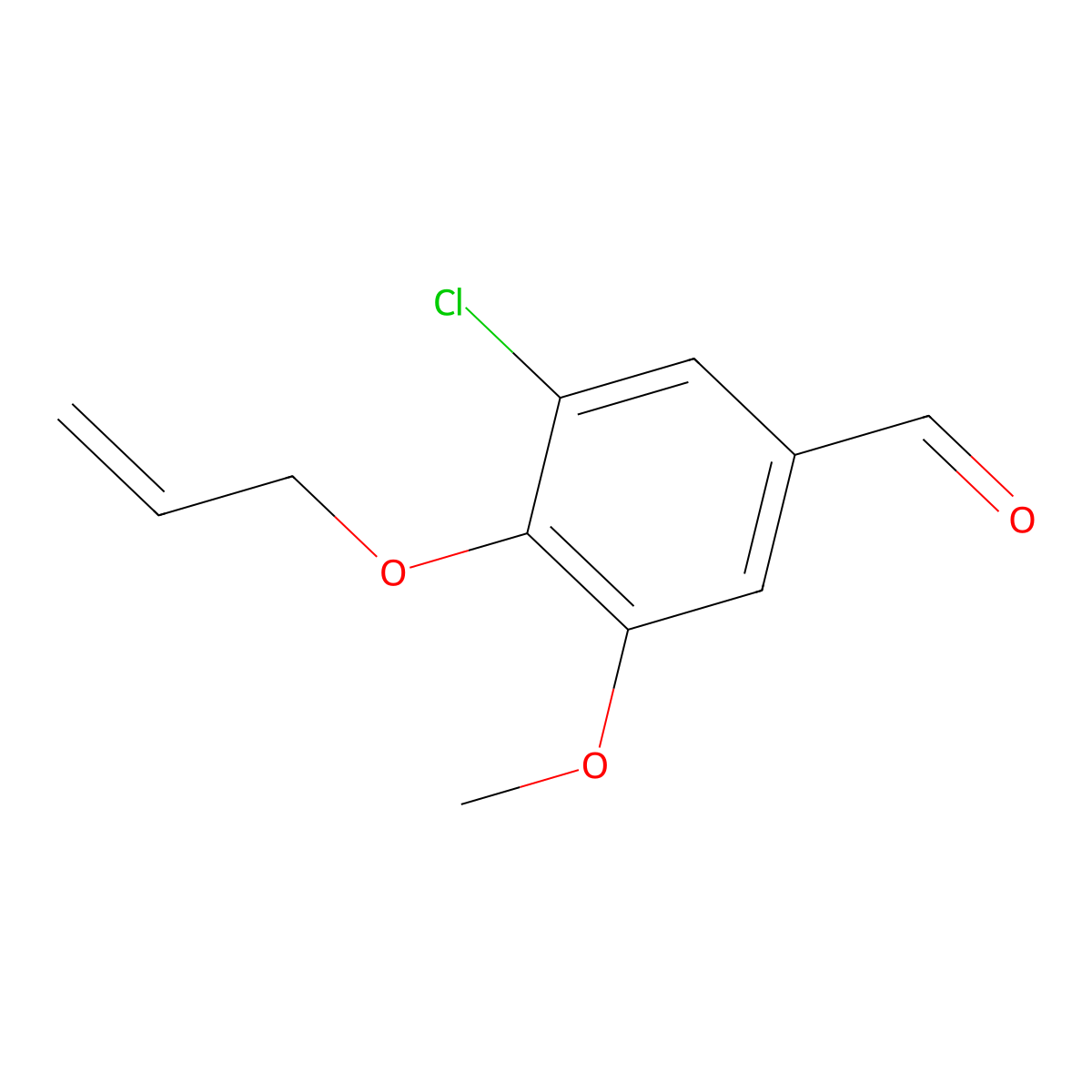 4-(Allyloxy)-3-chloro-5-methoxybenzaldehyde molecular structure, CAS 428479-97-4