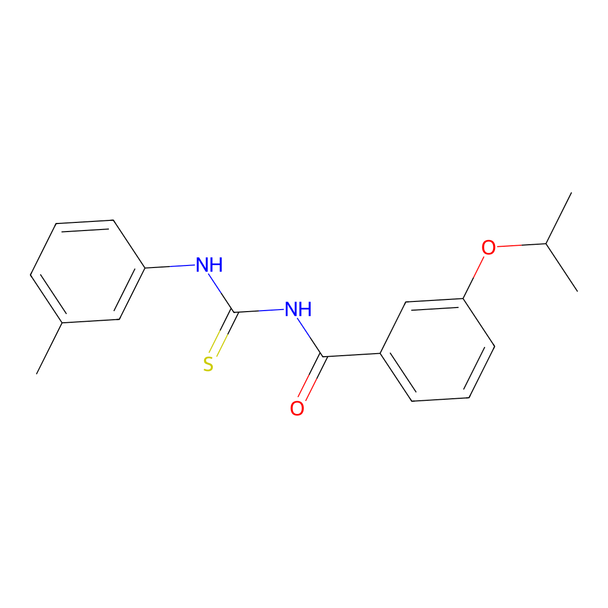 N-[(3-methylphenyl)carbamothioyl]-3-propan-2-yloxybenzamide molecular structure, CAS 428480-03-9