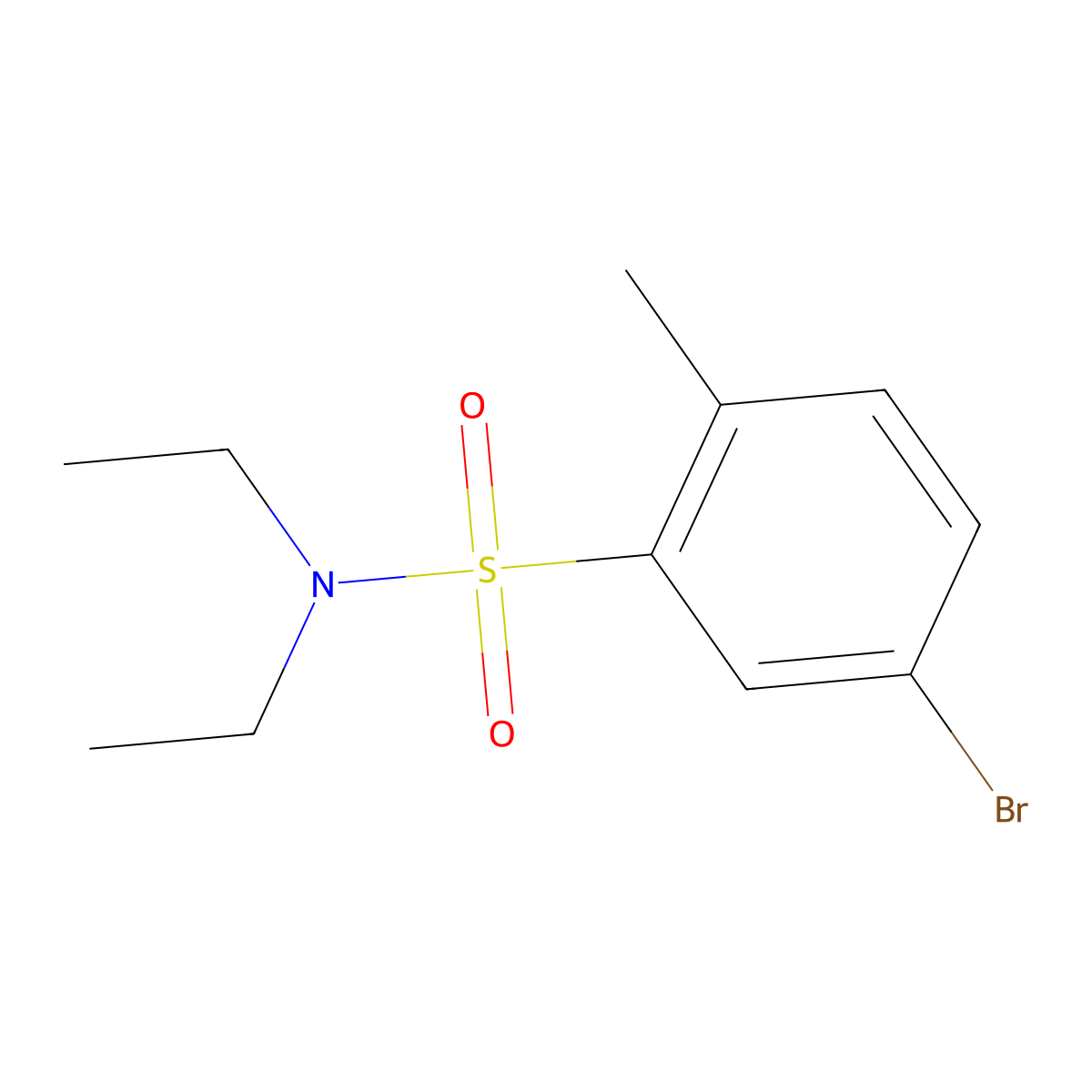 5-bromo-N,N-diethyl-2-methylbenzenesulfonamide molecular structure, CAS 428480-54-0