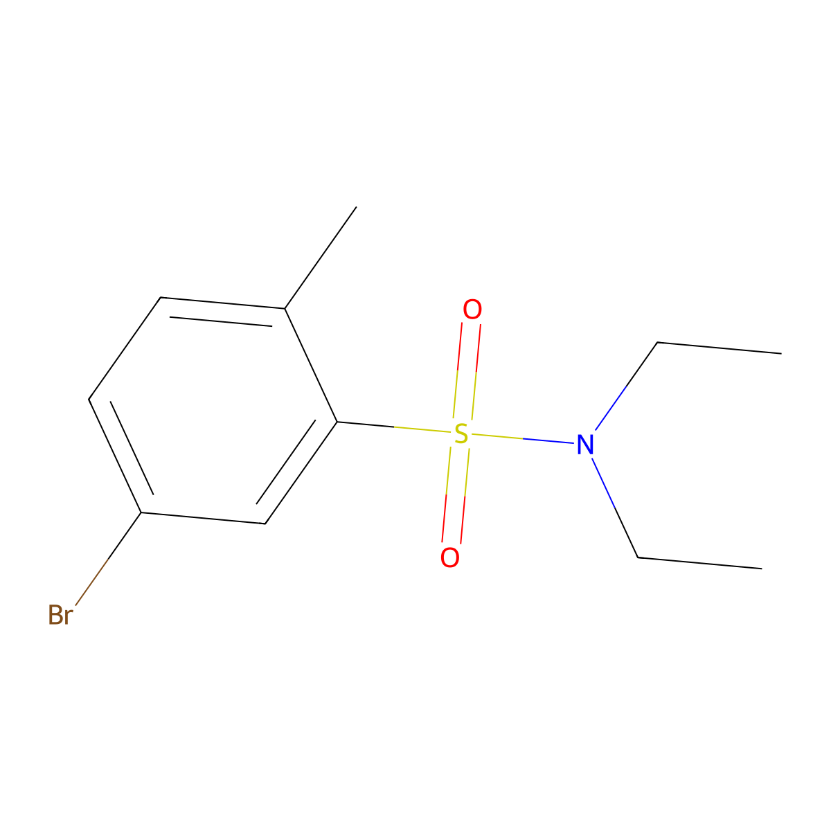 5-bromo-N,N-diethyl-2-methylbenzenesulfonamide molecular structure, CAS 428480-54-0