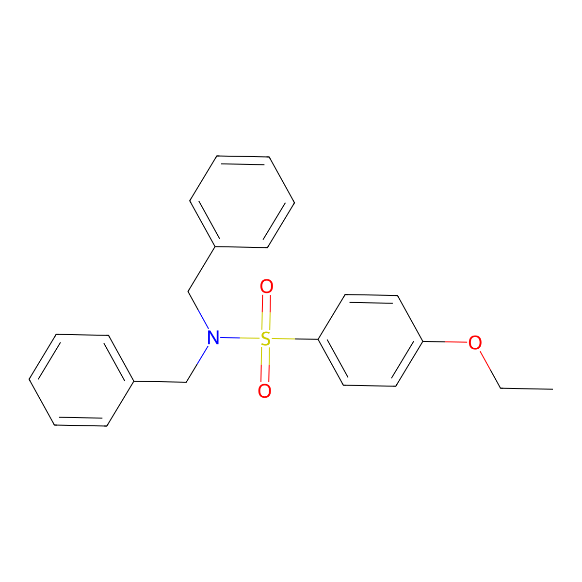 N,N-dibenzyl-4-ethoxybenzenesulfonamide molecular structure, CAS 428480-79-9