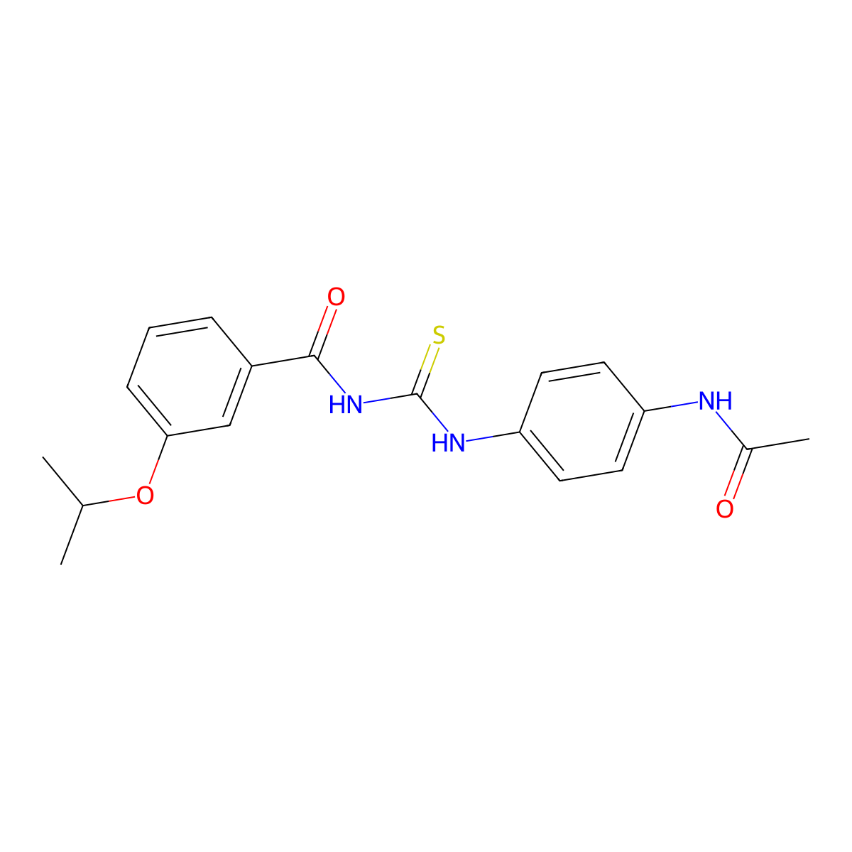 N-[(4-acetamidophenyl)carbamothioyl]-3-propan-2-yloxybenzamide molecular structure, CAS 428481-46-3