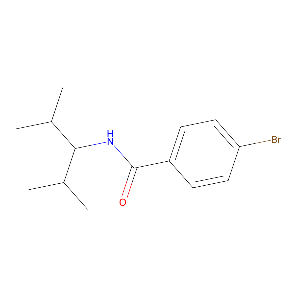 4-bromo-N-(2,4-dimethylpentan-3-yl)benzamide molecular structure, CAS 428481-64-5