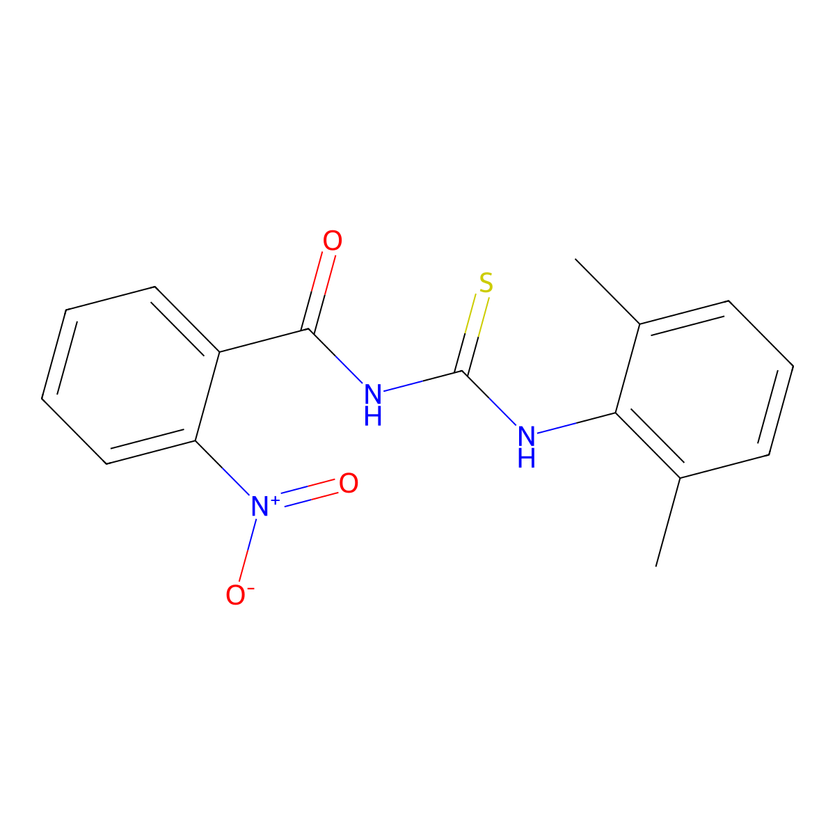 N-[(2,6-dimethylphenyl)carbamothioyl]-2-nitrobenzamide molecular structure, CAS 428481-76-9