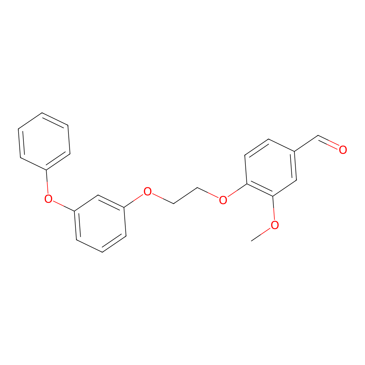 3-Methoxy-4-[2-(3-phenoxyphenoxy)ethoxy]benzaldehyde molecular structure, CAS 428481-87-2