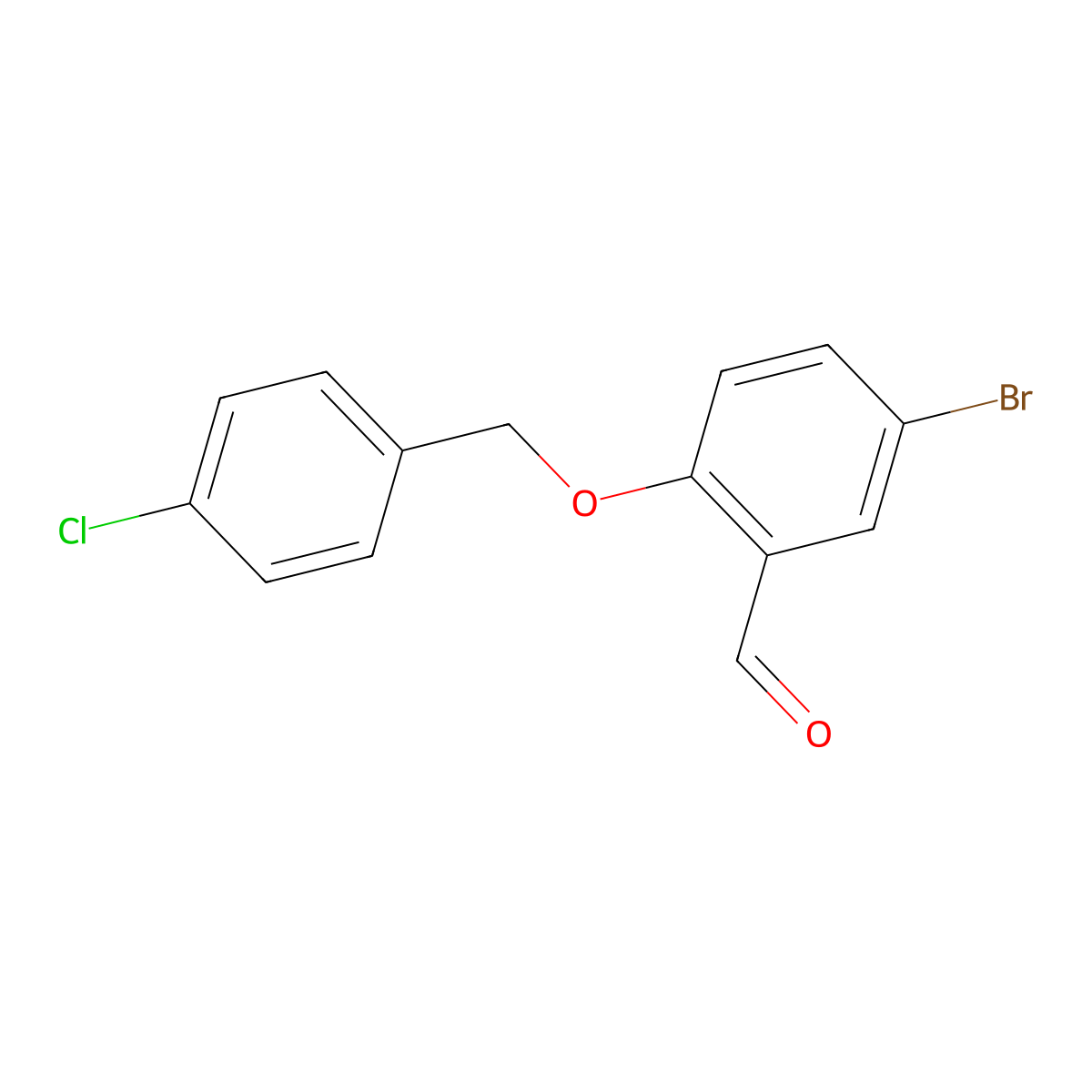 5-Bromo-2-[(4-chlorobenzyl)oxy]benzaldehyde molecular structure, CAS 428482-55-7