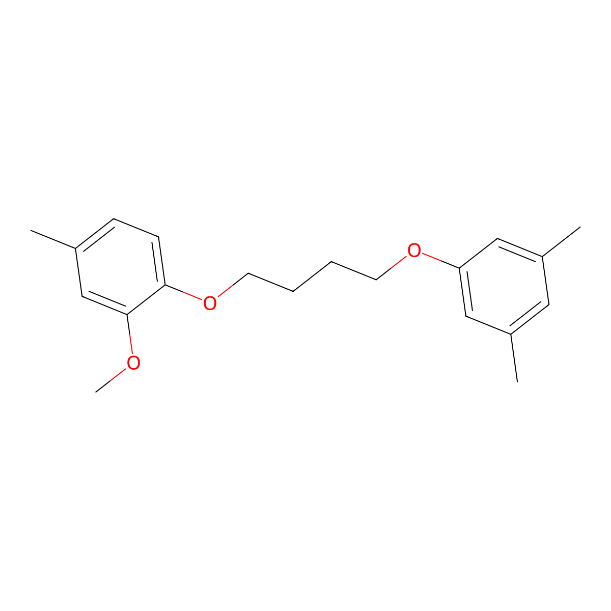 1-[4-(3,5-Dimethylphenoxy)butoxy]-2-methoxy-4-methylbenzene molecular structure, CAS 428482-99-9