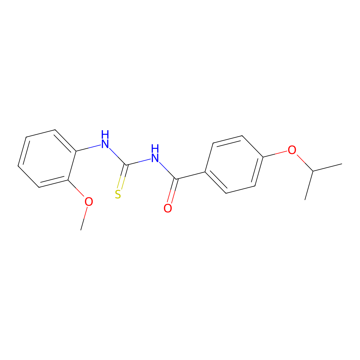 N-[(2-methoxyphenyl)carbamothioyl]-4-propan-2-yloxybenzamide molecular structure, CAS 428483-18-5