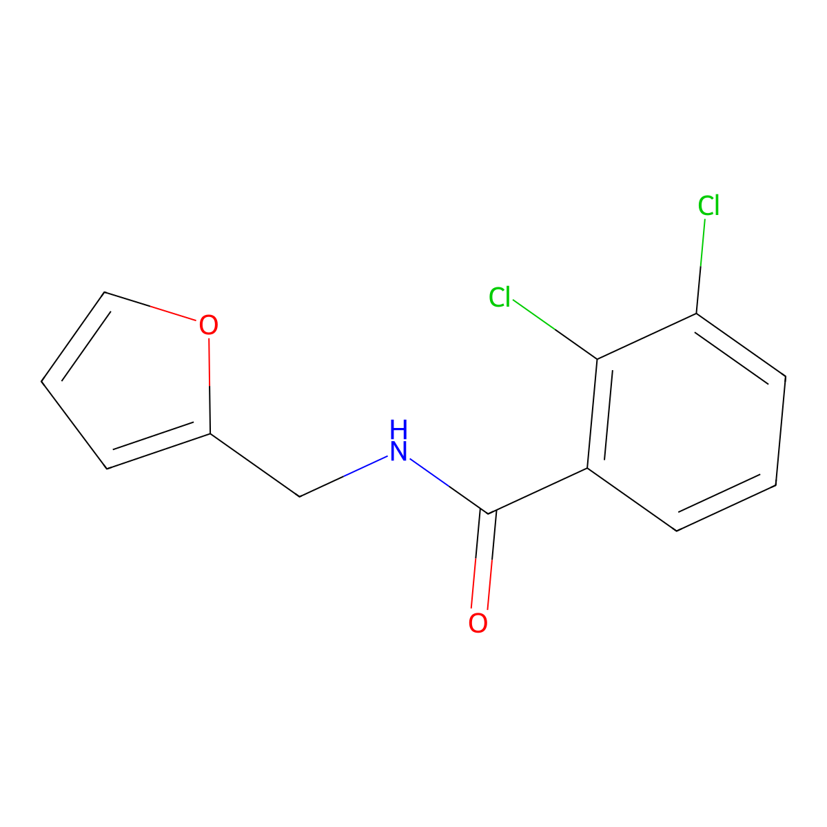 2,3-dichloro-N-(2-furylmethyl)benzamide molecular structure, CAS 428483-72-1