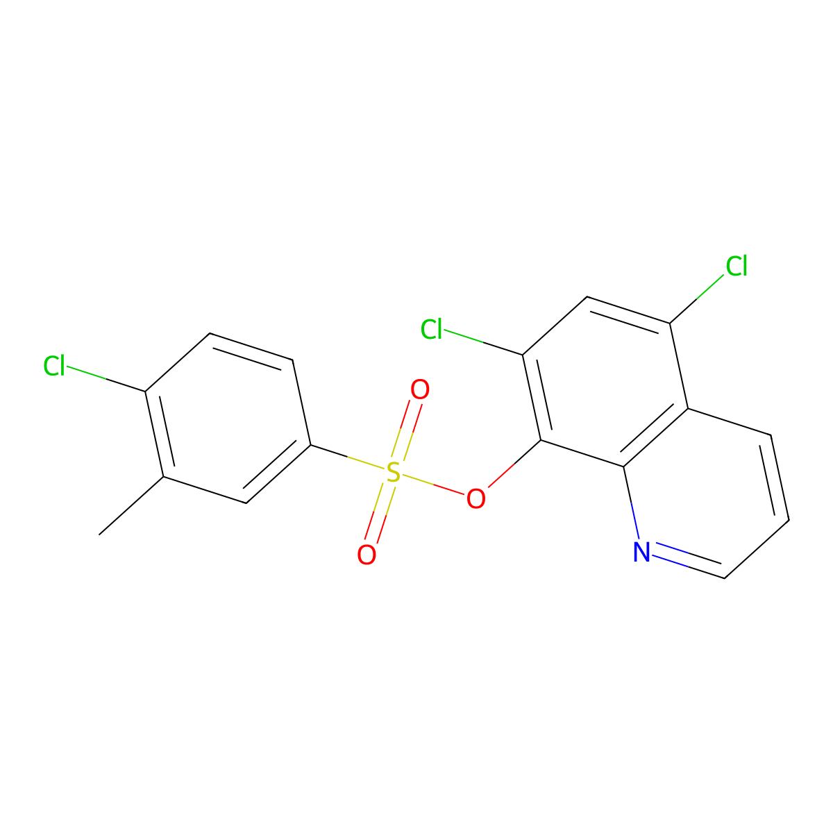 5,7-Dichloroquinolin-8-yl 4-chloro-3-methylbenzene-1-sulfonate molecular structure, CAS 428483-97-0