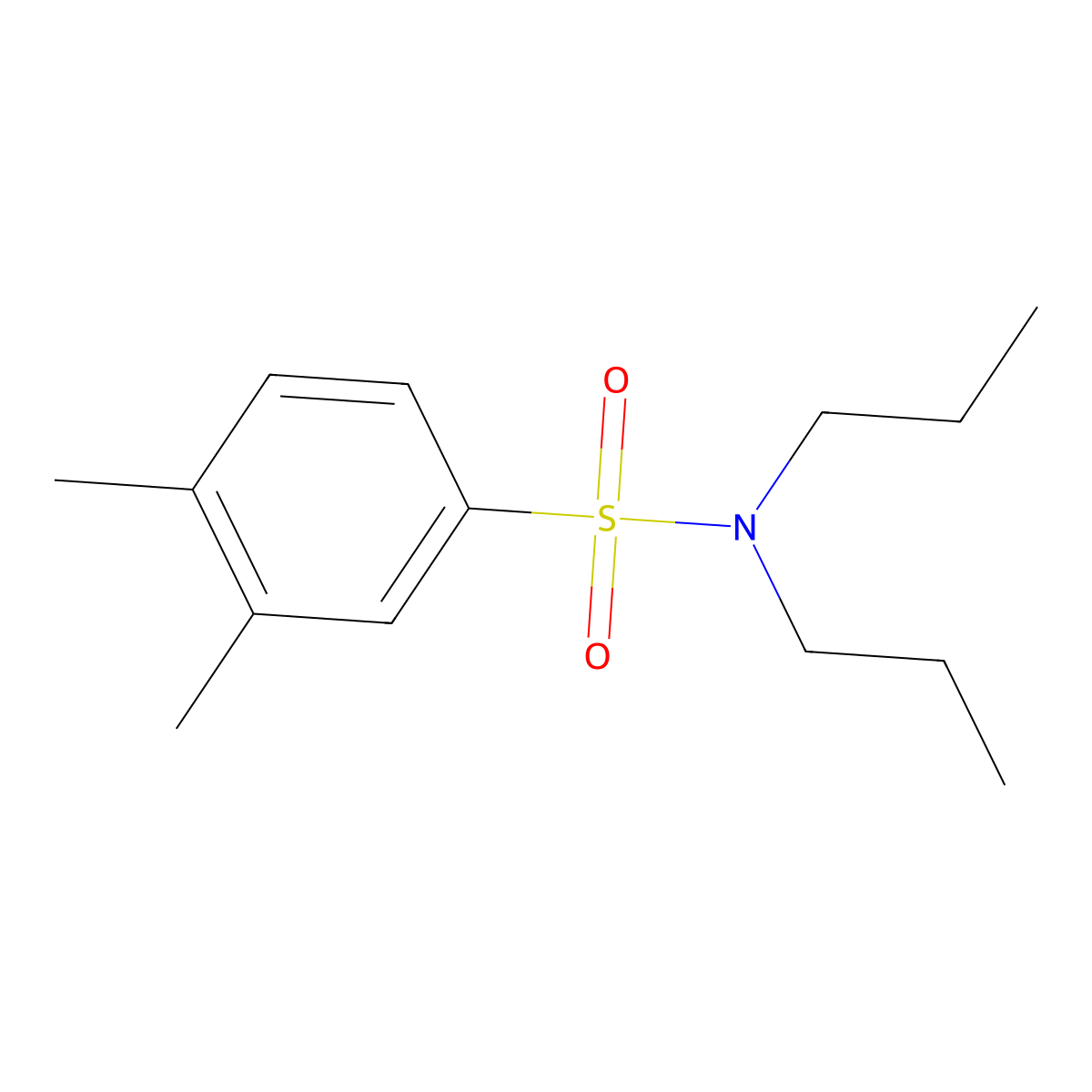 3,4-dimethyl-N,N-dipropylbenzenesulfonamide molecular structure, CAS 428485-24-9