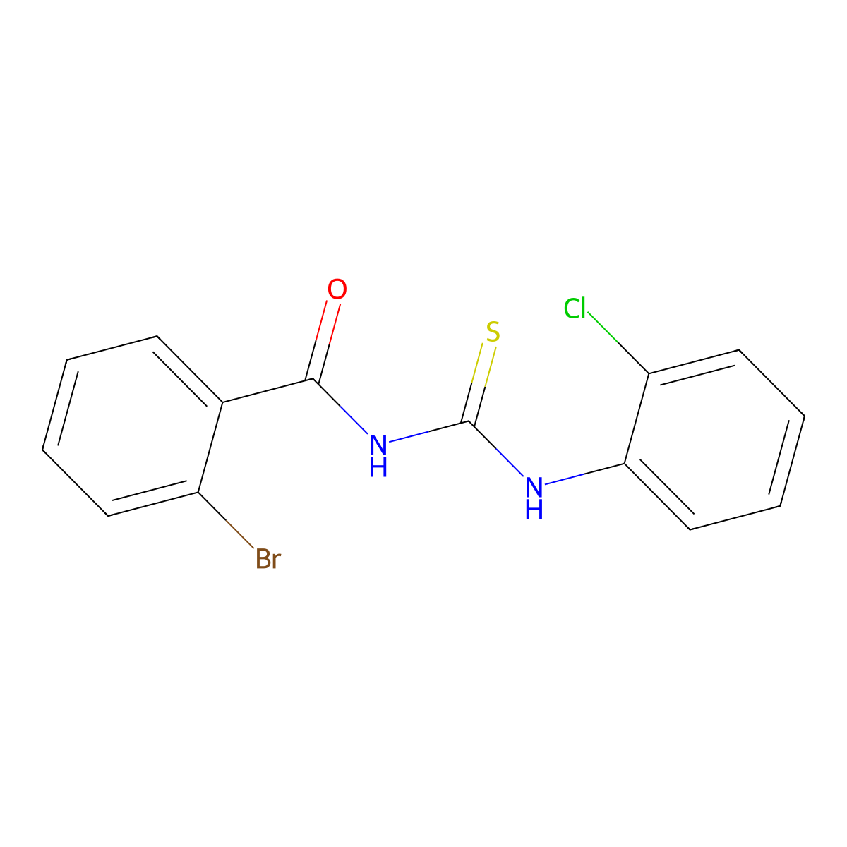 2-bromo-N-[(2-chlorophenyl)carbamothioyl]benzamide molecular structure, CAS 428485-78-3