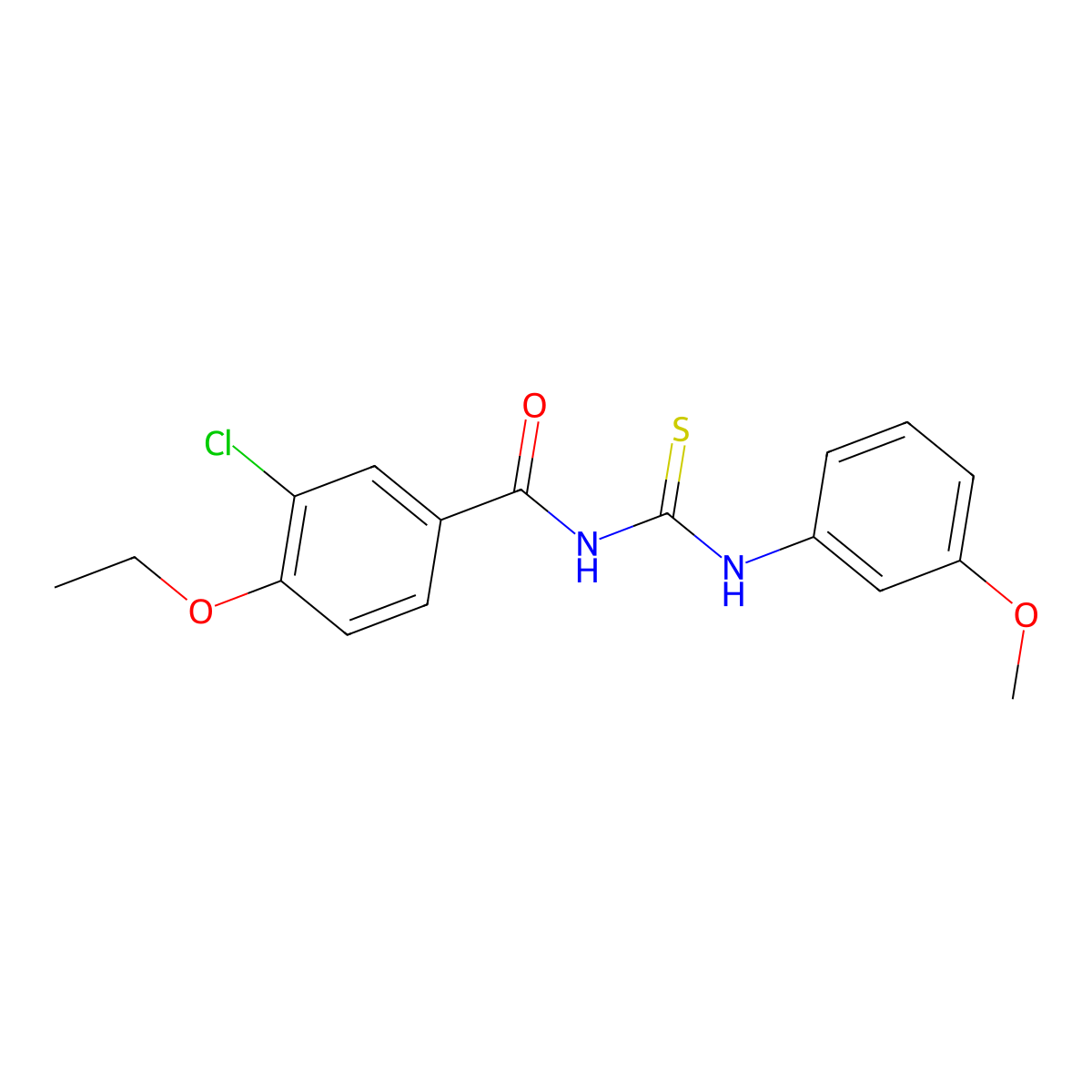 3-chloro-4-ethoxy-N-[(3-methoxyphenyl)carbamothioyl]benzamide molecular structure, CAS 428486-13-9