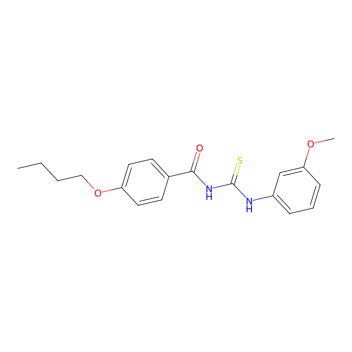 4-butoxy-N-[(3-methoxyphenyl)carbamothioyl]benzamide molecular structure, CAS 428486-34-4