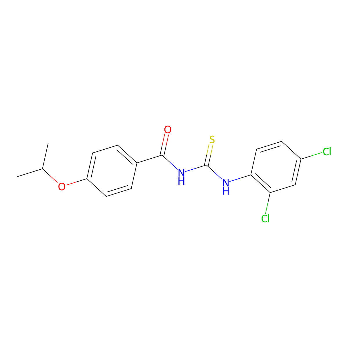 N-[(2,4-dichlorophenyl)carbamothioyl]-4-propan-2-yloxybenzamide molecular structure, CAS 428486-46-8