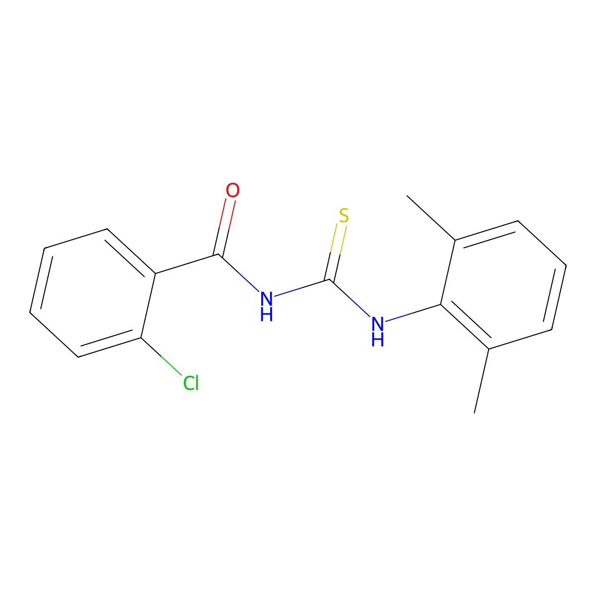 2-chloro-N-[(2,6-dimethylphenyl)carbamothioyl]benzamide molecular structure, CAS 428486-50-4