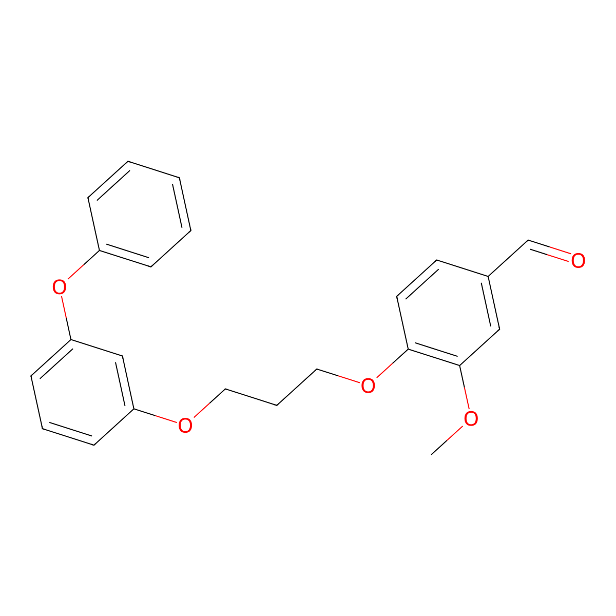 3-Methoxy-4-[3-(3-phenoxyphenoxy)propoxy]benzaldehyde molecular structure, CAS 428486-83-3
