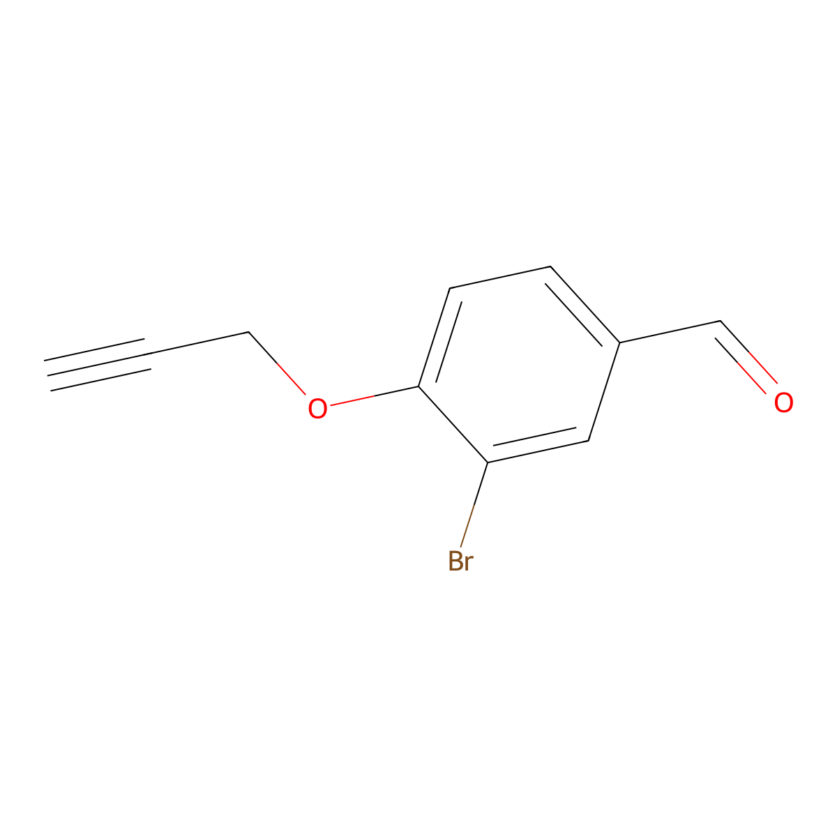 3-Bromo-4-(prop-2-yn-1-yloxy)benzaldehyde molecular structure, CAS 428487-30-3