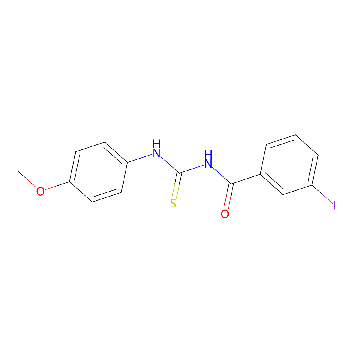 3-iodo-N-[(4-methoxyphenyl)carbamothioyl]benzamide molecular structure, CAS 428487-38-1