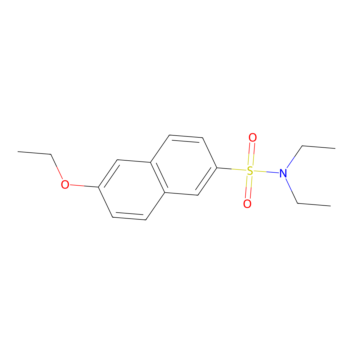 6-ethoxy-N,N-diethylnaphthalene-2-sulfonamide molecular structure, CAS 428487-95-0