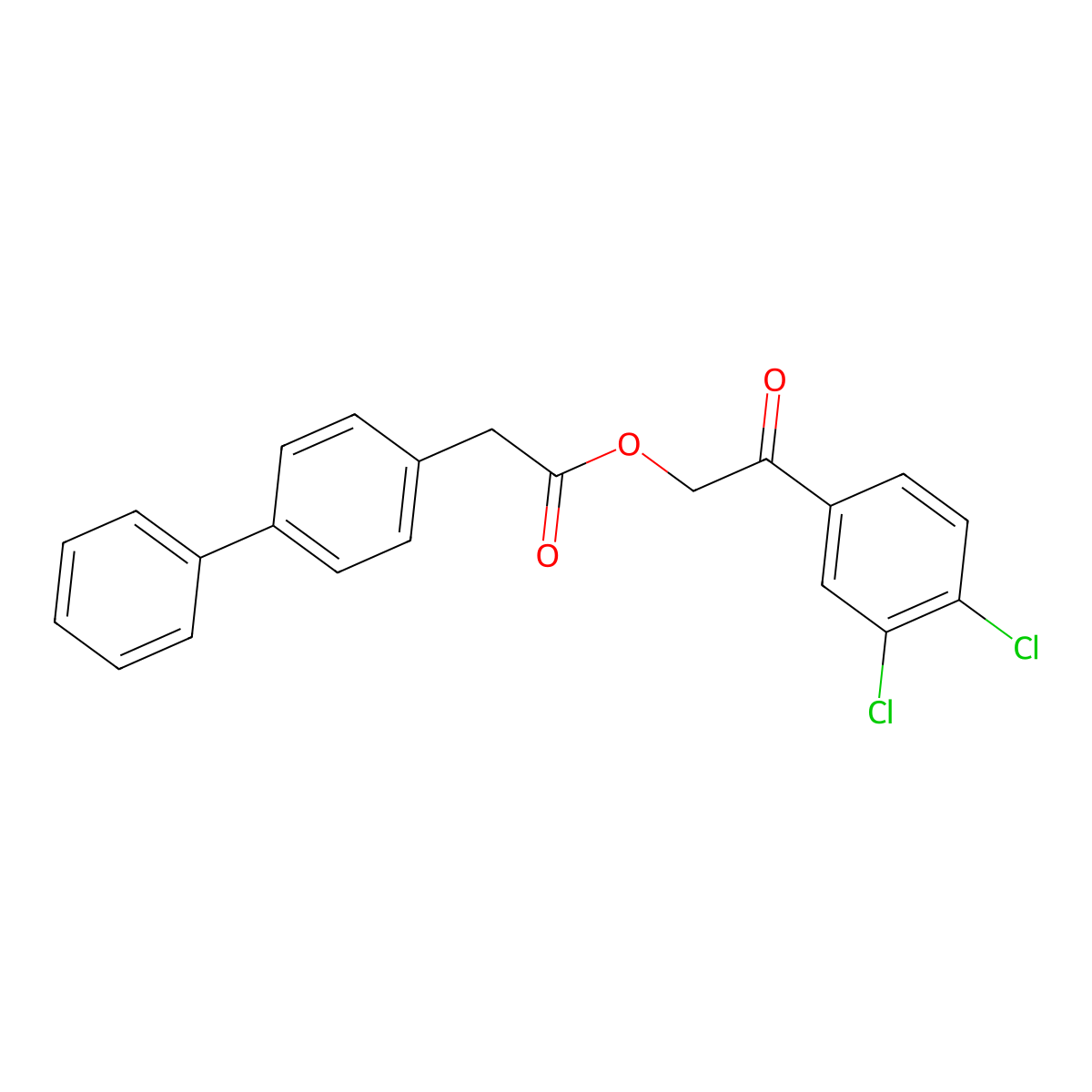 2-(3,4-Dichlorophenyl)-2-oxoethyl biphenyl-4-ylacetate molecular structure, CAS 428488-50-0
