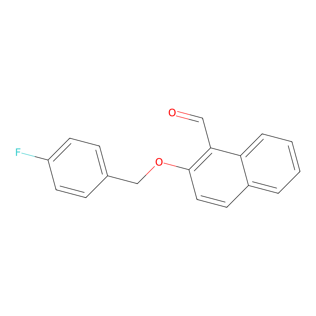 2-[(4-Fluorophenyl)methoxy]naphthalene-1-carbaldehyde molecular structure, CAS 428488-64-6