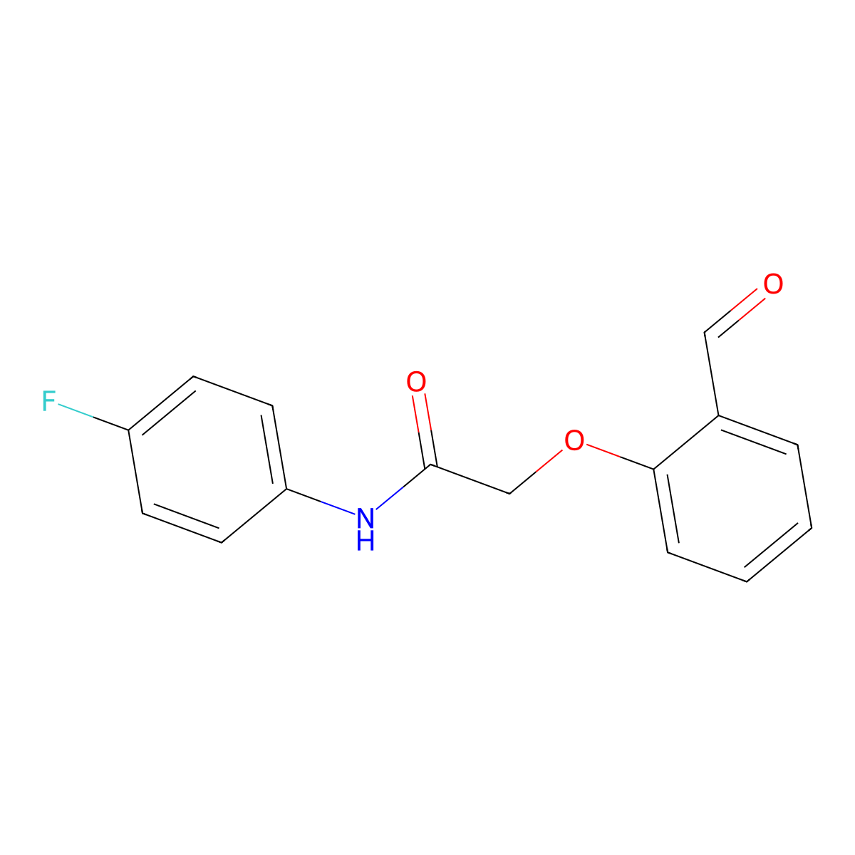 N-(4-fluorophenyl)-2-(2-formylphenoxy)acetamide molecular structure, CAS 428489-90-1
