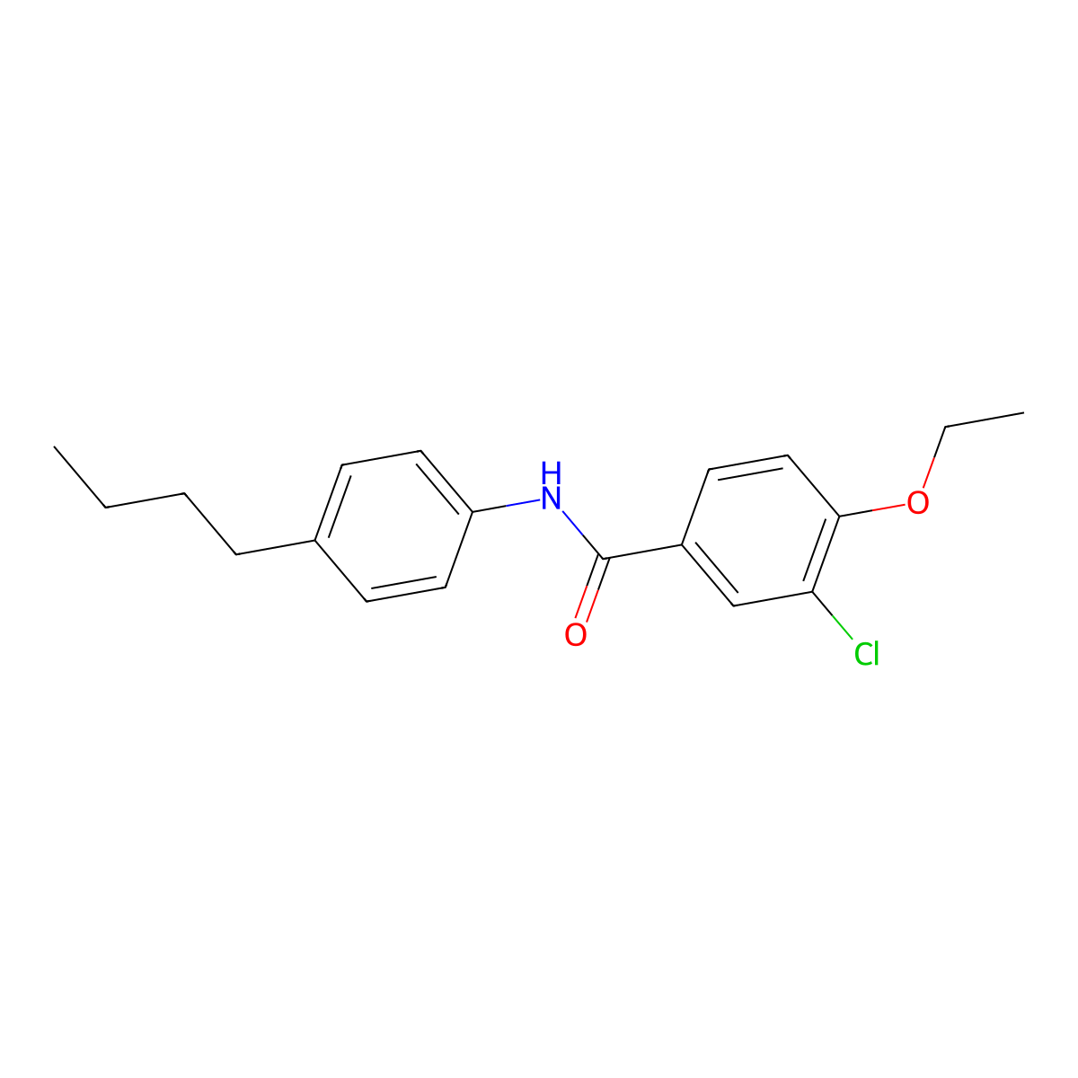 N-(4-butylphenyl)-3-chloro-4-ethoxybenzamide molecular structure, CAS 428490-09-9