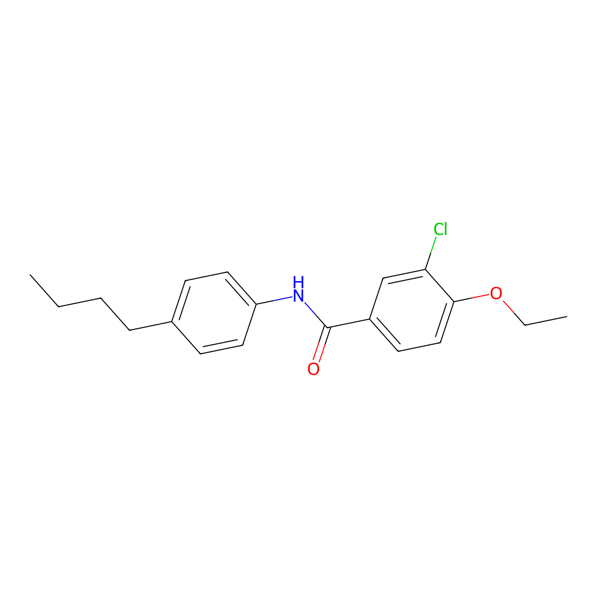 N-(4-butylphenyl)-3-chloro-4-ethoxybenzamide molecular structure, CAS 428490-09-9