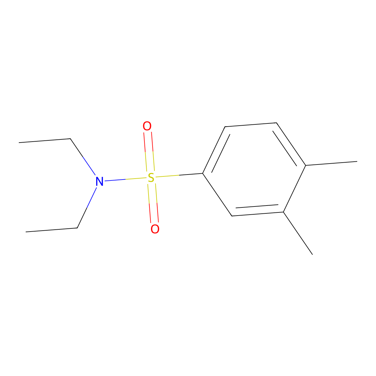N,N-diethyl-3,4-dimethylbenzenesulfonamide molecular structure, CAS 428490-66-8