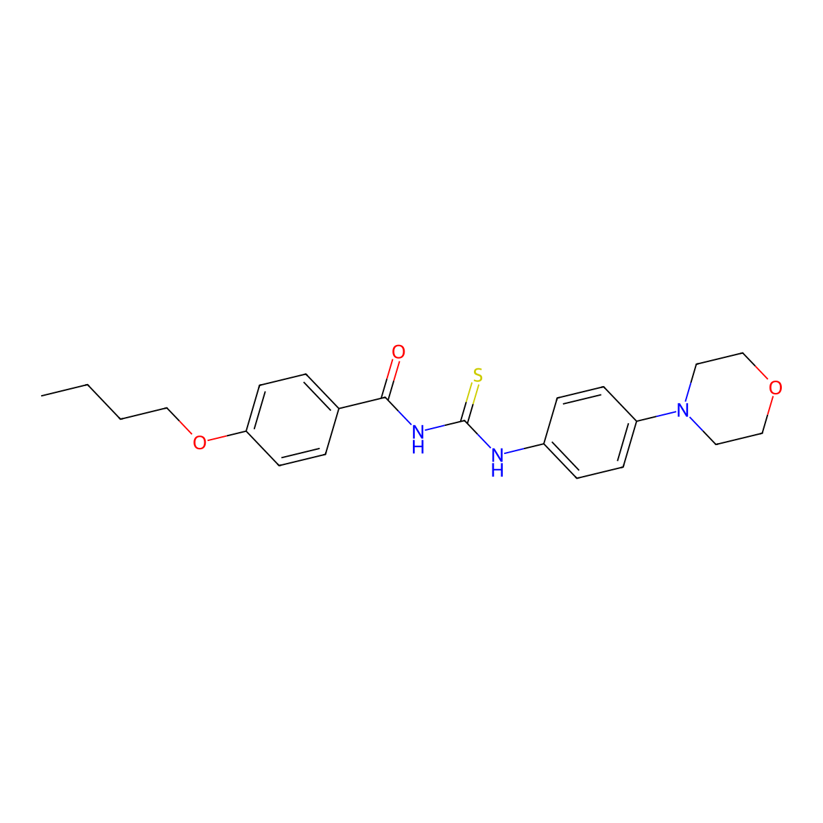 4-butoxy-N-[(4-morpholin-4-ylphenyl)carbamothioyl]benzamide molecular structure, CAS 428490-86-2