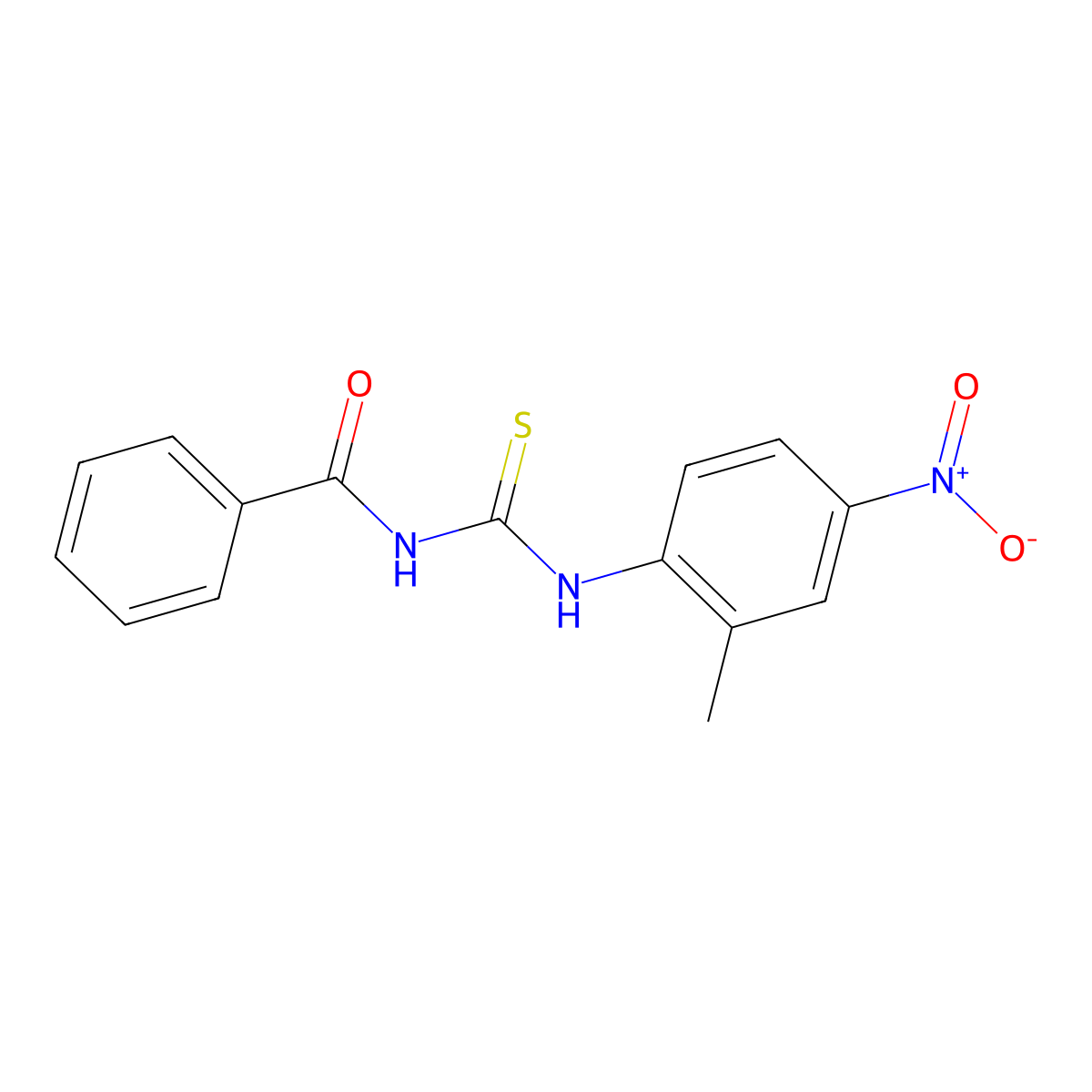 N-[(2-methyl-4-nitrophenyl)carbamothioyl]benzamide molecular structure, CAS 428491-08-1