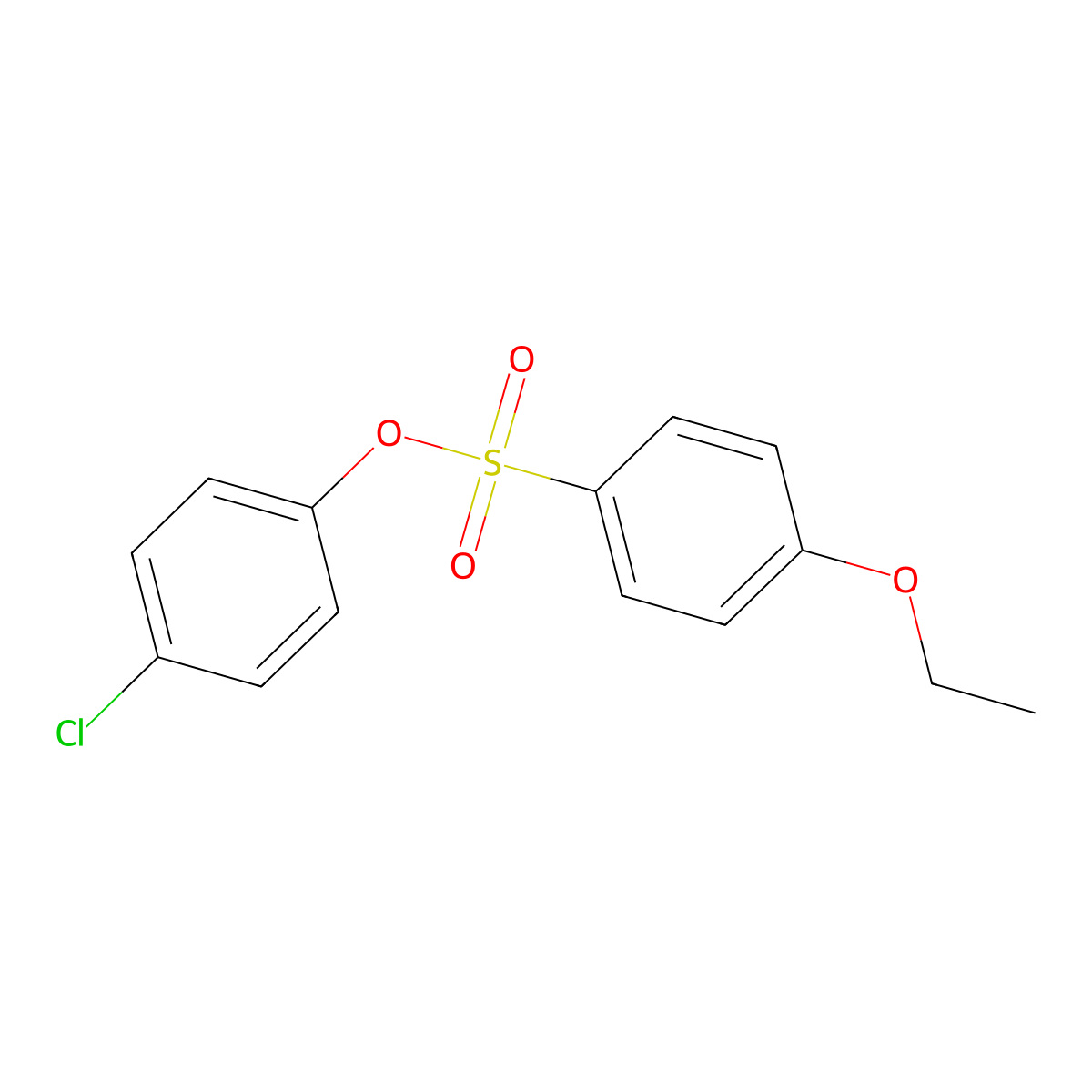 4-Chlorophenyl 4-ethoxybenzenesulfonate molecular structure, CAS 428491-22-9