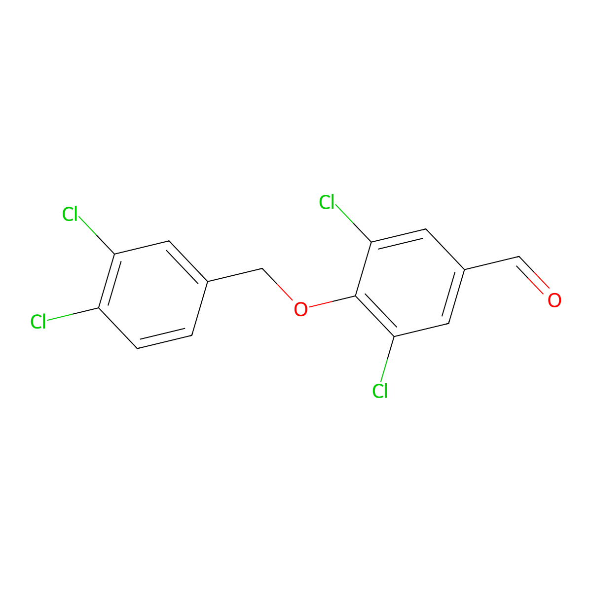 3,5-Dichloro-4-[(3,4-dichlorophenyl)methoxy]benzaldehyde molecular structure, CAS 428491-25-2