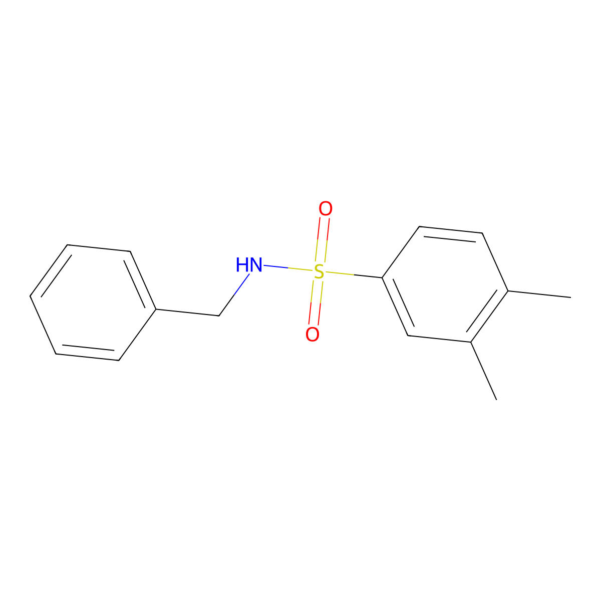 N-benzyl-3,4-dimethylbenzenesulfonamide molecular structure, CAS 428491-36-5