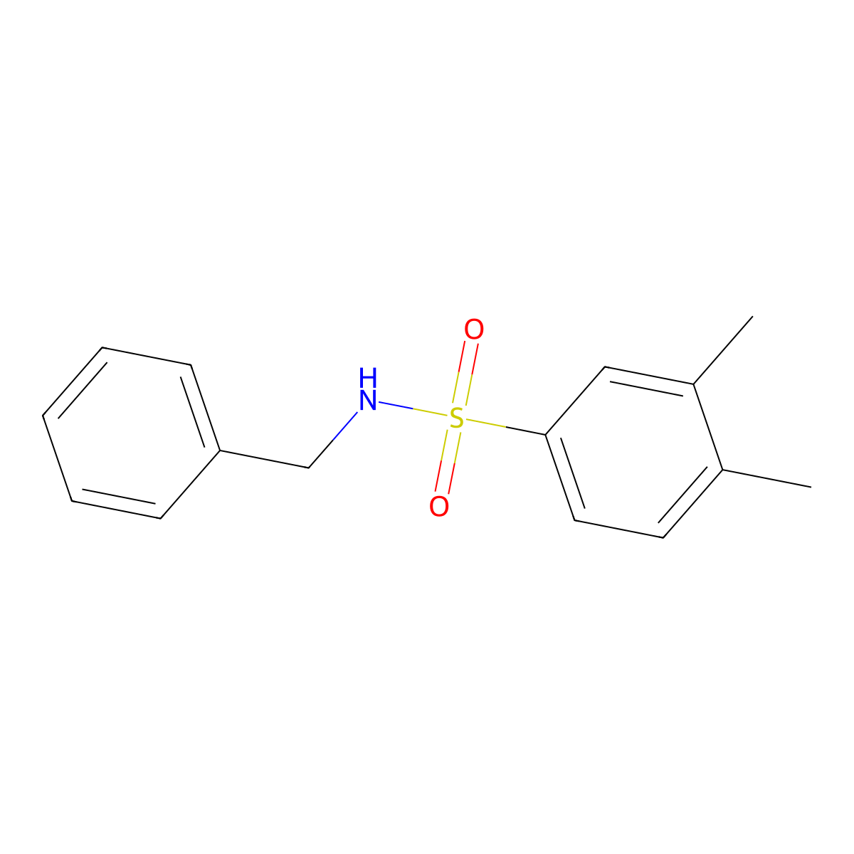 N-benzyl-3,4-dimethylbenzenesulfonamide molecular structure, CAS 428491-36-5