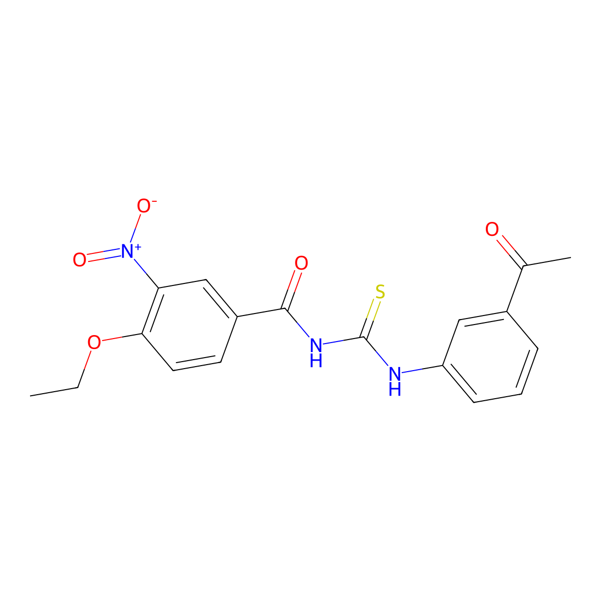 N-[(3-acetylphenyl)carbamothioyl]-4-ethoxy-3-nitrobenzamide molecular structure, CAS 428491-98-9
