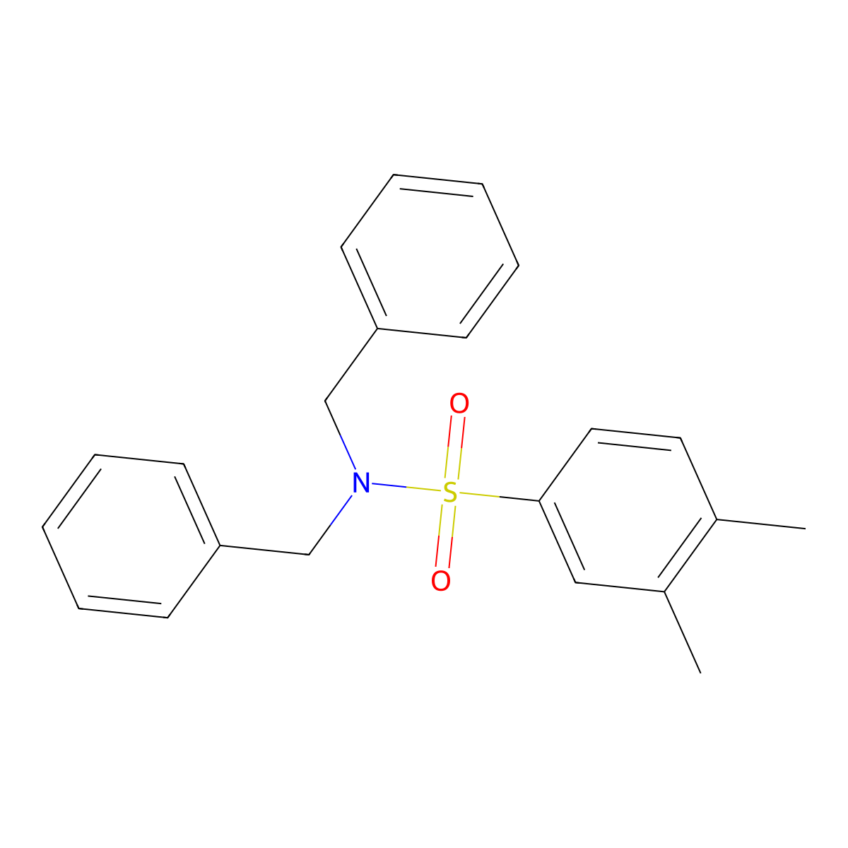 N,N-dibenzyl-3,4-dimethylbenzenesulfonamide molecular structure, CAS 428492-04-0