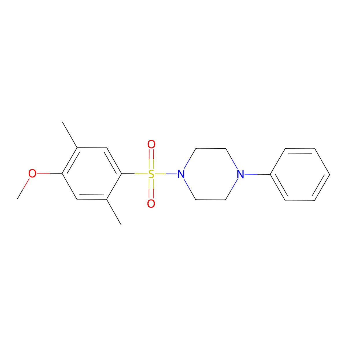 1-[(4-Methoxy-2,5-dimethylphenyl)sulfonyl]-4-phenylpiperazine molecular structure, CAS 428492-14-2