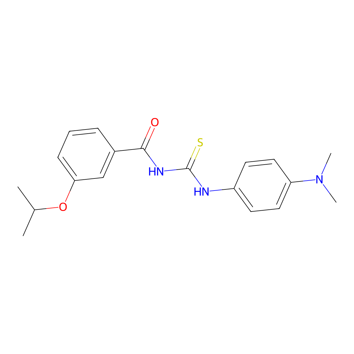 N-{[4-(dimethylamino)phenyl]carbamothioyl}-3-(propan-2-yloxy)benzamide molecular structure, CAS 428492-74-4