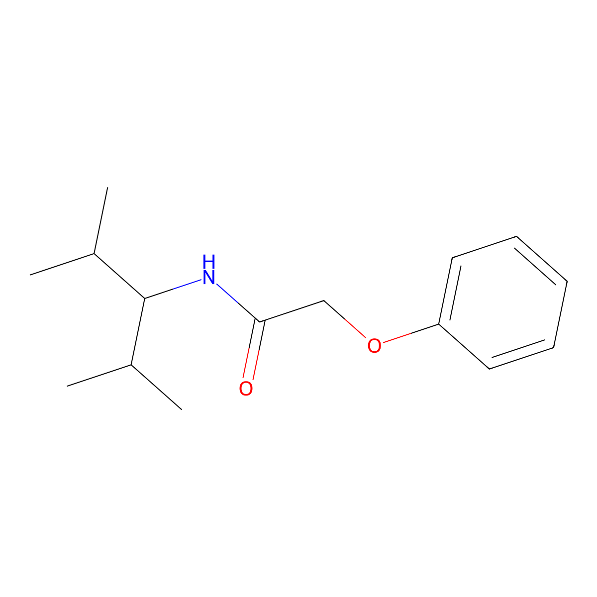 N-(2,4-dimethylpentan-3-yl)-2-phenoxyacetamide molecular structure, CAS 428492-86-8