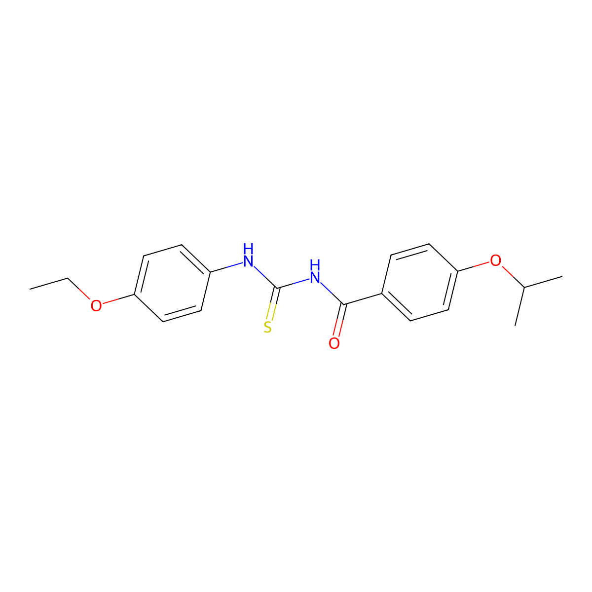 N-[(4-ethoxyphenyl)carbamothioyl]-4-propan-2-yloxybenzamide molecular structure, CAS 428493-08-7